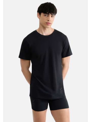 Sloggi Unterhemd / Shirt Kurzarm SLG Base Soft in Schwarz