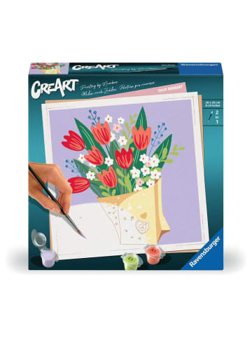 Ravensburger Ravensburger CreArt, Malen nach Zahlen Adults Trend - Tulpenstrauß in bunt