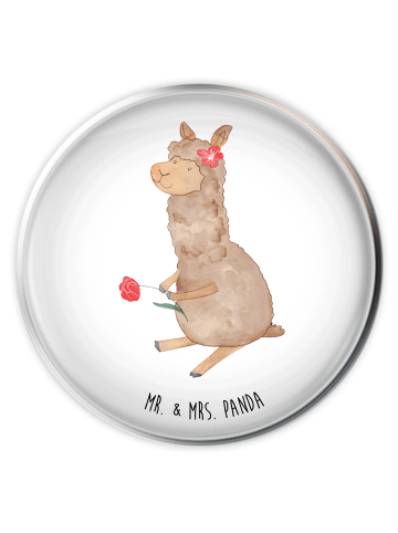 Mr. & Mrs. Panda Stöpsel Waschbecken Alpaka Blume ohne Spruch in Weiß