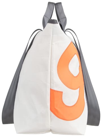360 grad Sporttasche Schlepper Mini in Weiß mit oranger Zahl