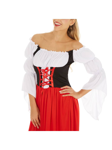 tectake Schönes Dirndl, schwarz/rot