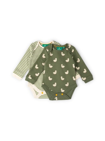 Little Green Radicals Bio-Baby-Strampler, 2er-Pack in Grün