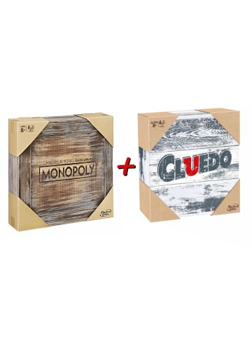 Hasbro Monopoly Holz Sonderedition + Cluedo Rustikal in mehrfarbig