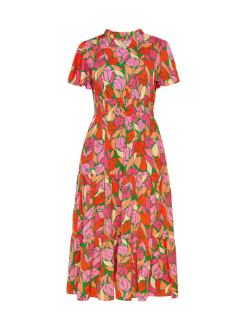 Usha Women Dress in red multicolor