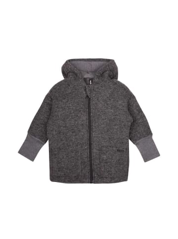 pure pure by BAUER Kapuzenjacke aus Wollwalk in grau melange