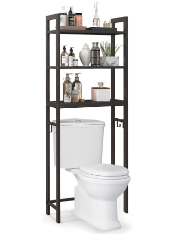 COSTWAY Toilettenregal 170cm in Braun