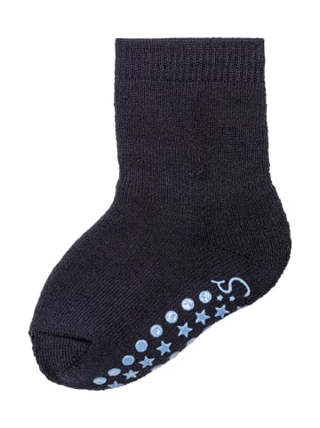 Sterntaler ABS Socken Wolle uni in marineblau