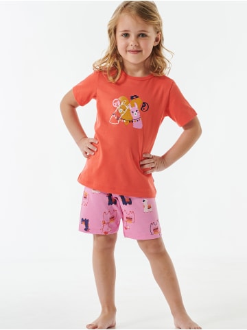 Schiesser Pyjama Girls World Organic Cotton in rot