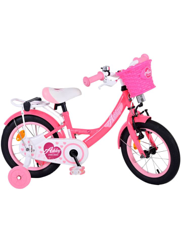 Volare Kinderfahrrad Ashley Fahrrad für Mädchen 14 Zoll Kinderrad in Rosa/Rot 3 Jahre