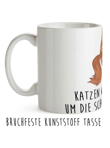 Mr. & Mrs. Panda Kinderbecher Katze Wasserglas mit Spruch in Weiß