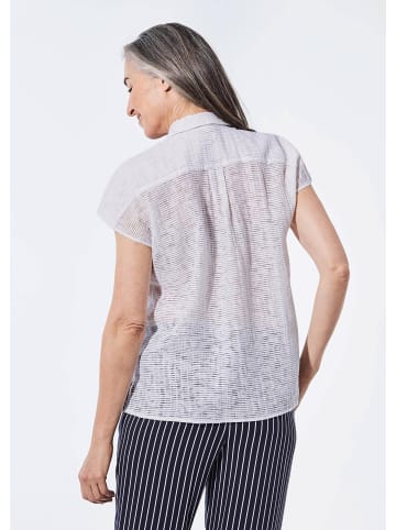 GOLDNER Ausbrenner Bluse in weiß