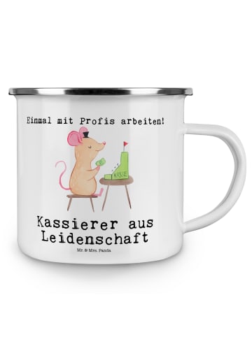 Mr. & Mrs. Panda Teetasse Kassierer Leidenschaft mit Spruch in Weiß