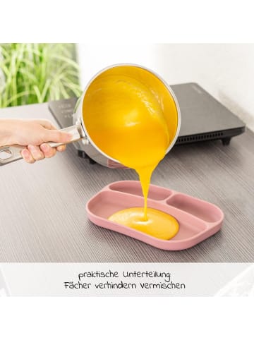 MiaMia Esslern-Teller aus Silikon 2er Pack - Ro in rosa