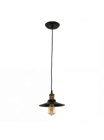 Licht-Erlebnisse Pendelleuchte Ø 22 x (T)125.5 cm in Schwarz Bronze KlarSchwarz Bronze Klar