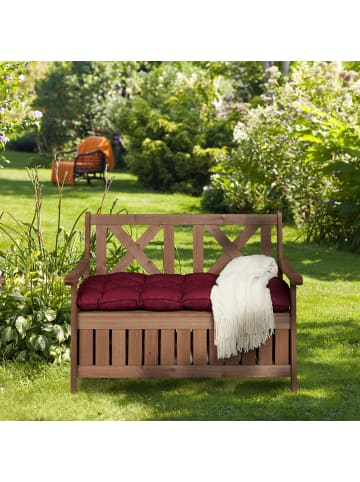 relaxdays Gartenbank in Dunkelbraun - (B)115 x (H)85 x (T)60 cm