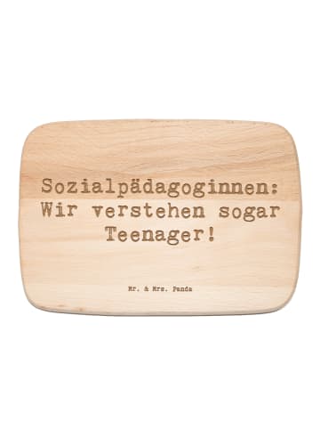 Mr. & Mrs. Panda Holzbrett Spruch Sozialpädagogin Herz mit Spruch in Transparent