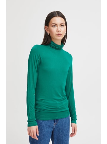 ICHI Longsleeve IHPHILUCA LS - 20113342  Enganliegender Rollkragenpullover in Grün