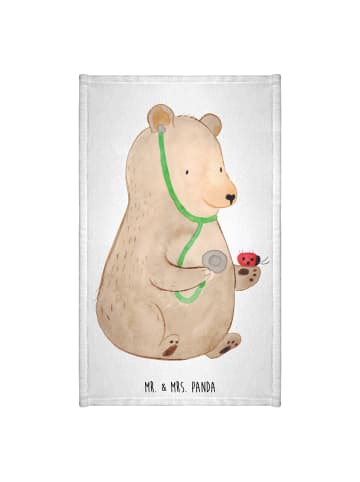 Mr. & Mrs. Panda Handtuch Bär Arzt ohne Spruch in Weiß