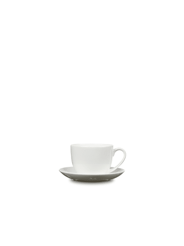 Bitz Tasse mit Untertasse in Weiss