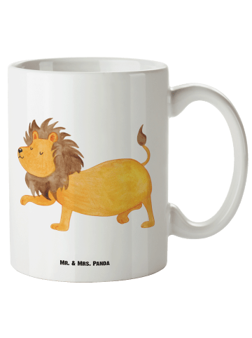 Mr. & Mrs. Panda Tasse Sternzeichen Löwe ohne Spruch in Weiß