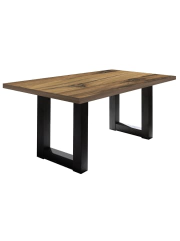 58 aufm Kessel ESSZIMMERTISCH Eila 8 200 x 100 x 75 Esstisch Schwarzstahl/Plankeneiche