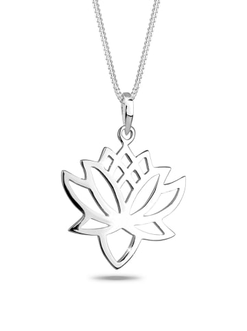 Elli Halskette 925 Sterling Silber Lotusblume in Silber