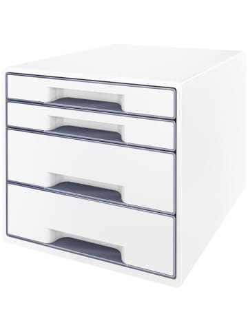 Leitz Schubladenbox Wow Cube 4 Schubladen PS perlweiß/grau