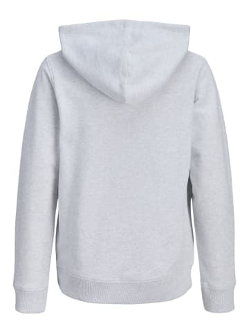JACK & JONES Junior Kapuzensweatshirt JJCOLLEGE LOGO SWEAT HOOD JNR in white melange