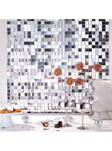 Butlers Wanddekoration DISCO 4er-Set in Silber