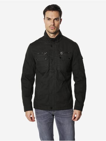 KOROSHI Leichte kurze Baumwolljacke in Schwarz