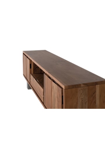 Giner y Colomer TV-Schrank aus natürlichem Akazienholz und silbernem Metall in Brown