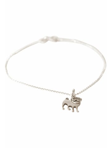 Gemshine Armband MOPS Hund in silver coloured