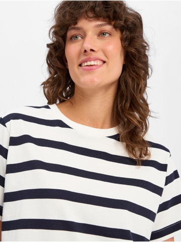 Marie Lund Kleid in ecru marine - 0001