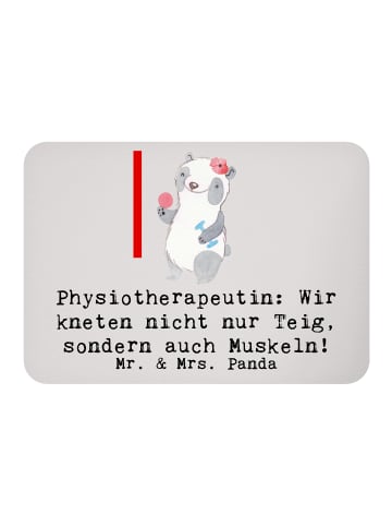 Mr. & Mrs. Panda Magnet Physiotherapeutin Humor mit Spruch in Grau Pastell