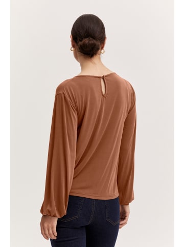 b.young Shirttop BYPERL TSHIRT - 20811741  Langarm-Top in Braun