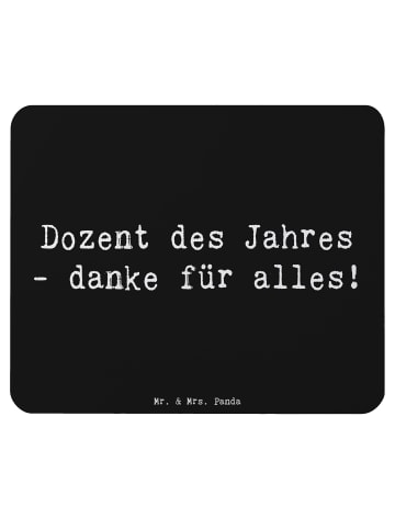 Mr. & Mrs. Panda Mousepad Spruch Dozent des Jahres mit Spruch in Schwarz