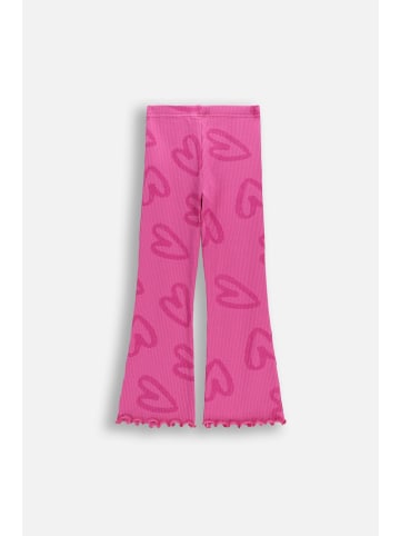 Coccodrillo Gerippte Leggings mit langem Bein in rosa