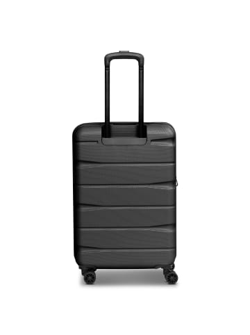 Franky Munich 4.0 4-Rollen Trolley M 66 cm mit Dehnfalte in black dull