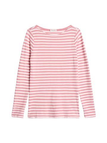 Marc O'Polo Gestreiftes Longsleeve regular in Medium Pink