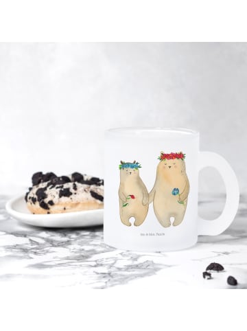 Mr. & Mrs. Panda Tasse Bären mit Blumenkranz ohne Spruch in Transparent