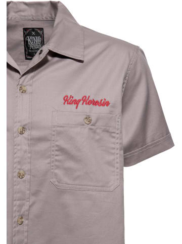 King Kerosin King Kerosin Workwear Hemd Speed Kings in grau