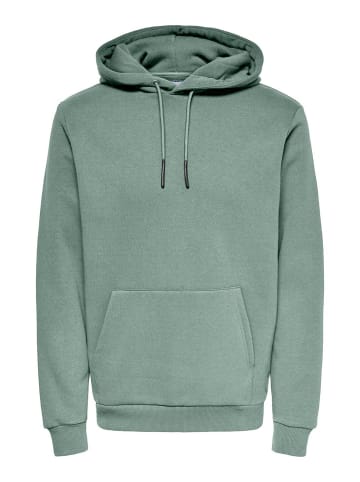 ONLY & SONS Kapuzenpullover in Iceberg Green