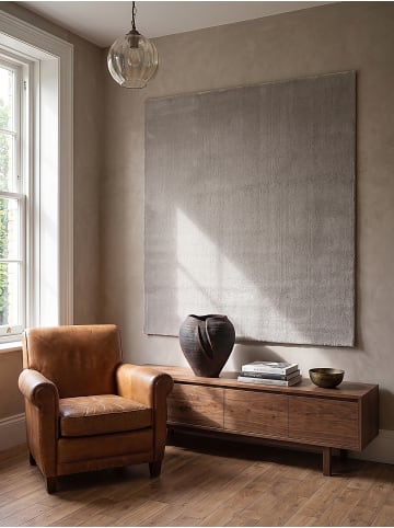 KADIMA DESIGN Rundteppich Uni Antirutsch weich wohnlich Wohnzimmer Schlafzimmer in Sand