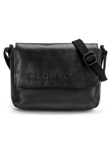 Farmhood Memphis Umhängetasche Leder 22 cm black