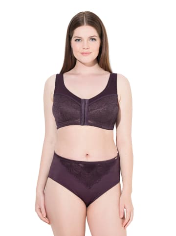 Ulla Popken BH ohne Bügel in traubenrot