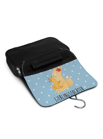 Mr. & Mrs. Panda Toilettentasche Fuchs Mama mit Spruch in Blau Pastell