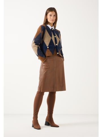 More & More softe Rauten-Strickjacke, Retro-Look in argyle knit