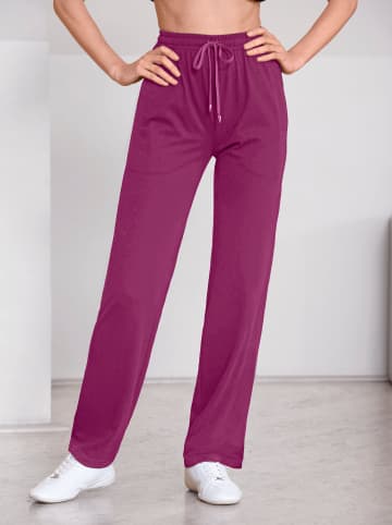 WITT WEIDEN Freizeithose in schwarz + malve