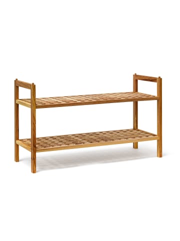 relaxdays 2x Schuhregal in Natur - (B)69 x (H)40,5 x (T)26 cm