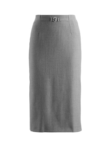 GOLDNER Klassischer Schurwoll-Schlupfrock in silbergrau / melange